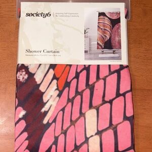 Society6 Pink Abstract Shower Curtain